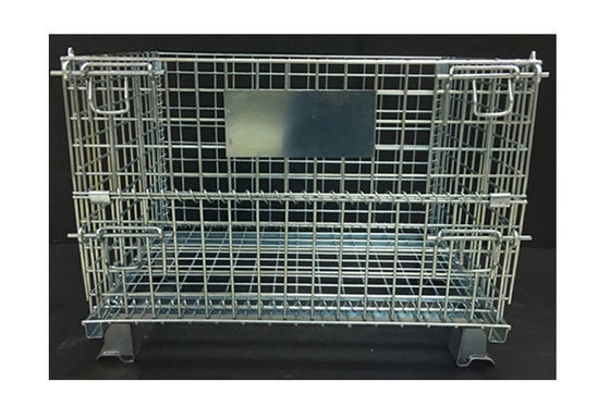 Durable Wire Mesh Container Transport Convenience For Supermarket Warehouse