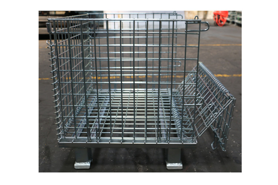 Large Capacity Industrial Wire Baskets Wide Use Stackable Wire Mesh Bins