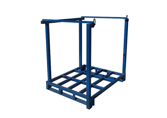 1000kg Foldable Tire Rack , Stackable Powder Coated Square Stillages For Warehouse