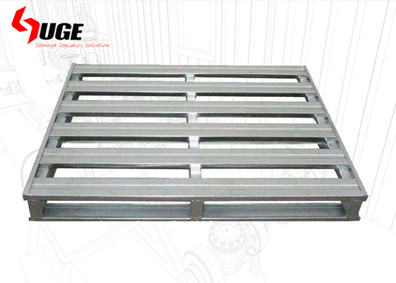 Customized Cold Galvanized Steel Storage Pallets 2 Sides For Delivery