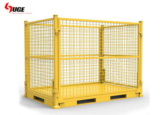 Yellow Steel Wire Containers For Refrigerators With Capacity 1500kg