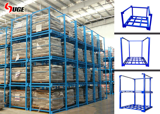 Sturdy Q235 Steel Three - Layer Stackable Stillages / Fabric Cage Storage Rack