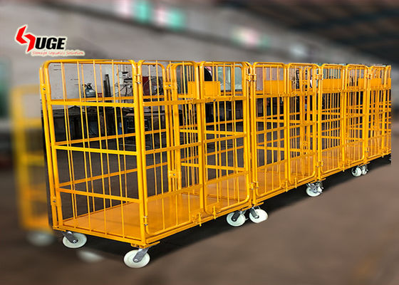 1100*800*1700MM size foldable trolley, customized logistics trolley with mute caster