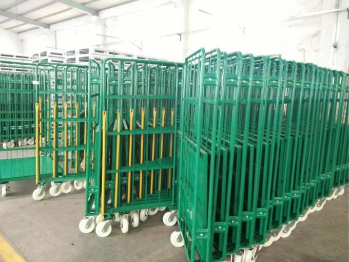 Collapsible 3 Side Roll Container Trolley Heavy Duty For Warehouse Logistic