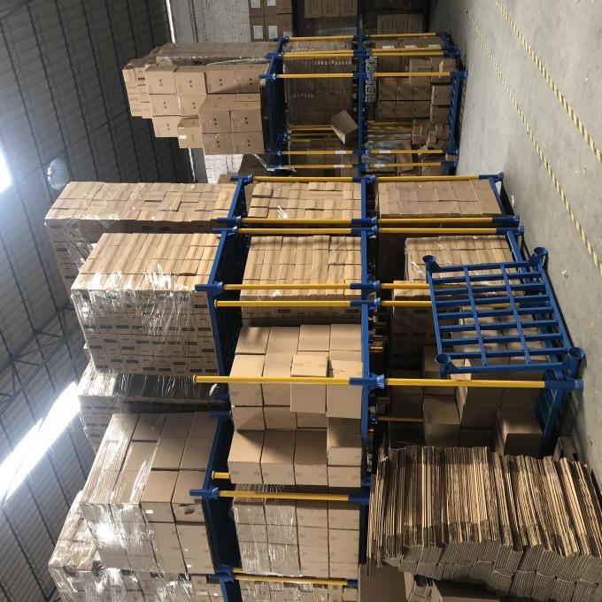 Recycle Metal Frame Stack Recycling 3 Layer Metal Mesh Cage Stacking Frame 1500kg And Save Space